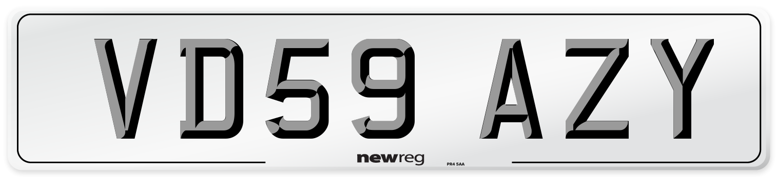VD59 AZY Number Plate from New Reg